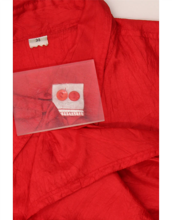 VINTAGE Blusa camisa mujer EU 38 Poliéster rojo medio