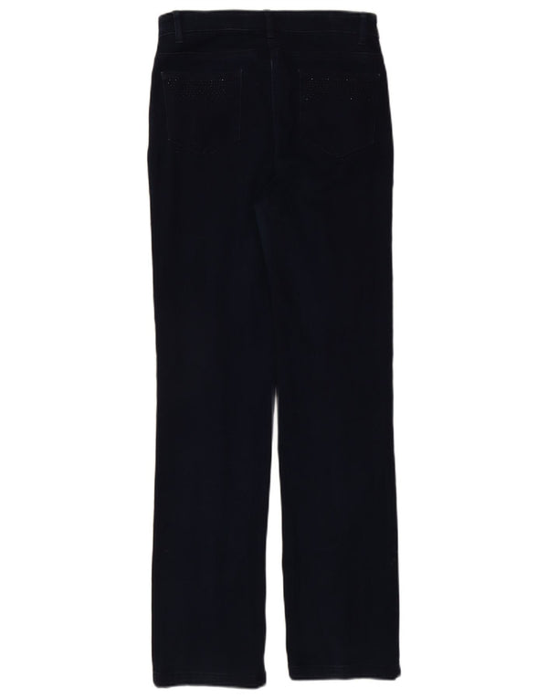 Marks & Spencer Vaqueros Rectos para Mujer UK 10 Small W27 L30 Azul Marino