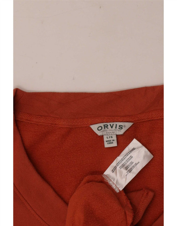 Orvis - Sudadera extragrande para mujer, talla 40, talla grande, color naranja modal