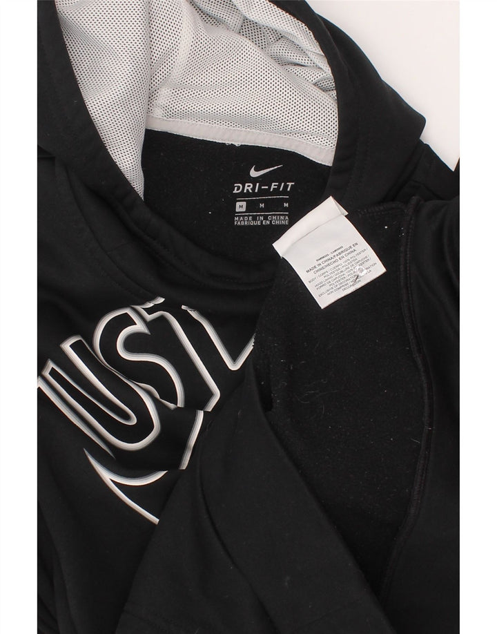 Nike - Sudadera con capucha para niños (10 a 11 años, talla mediana, poliéster), color negro