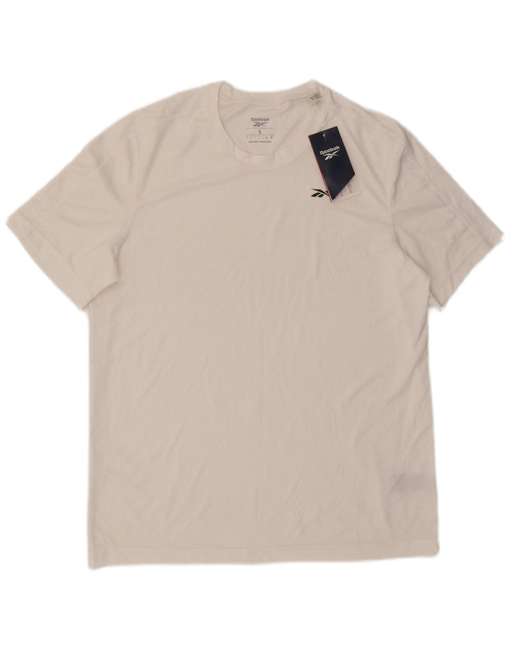 Camiseta Reebok Hombre Top Grande Poliéster Blanco