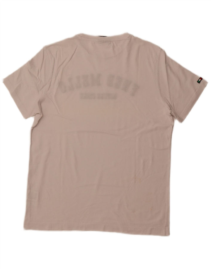 FRED MELLO Camiseta gráfica para hombre Top grande de algodón blanco