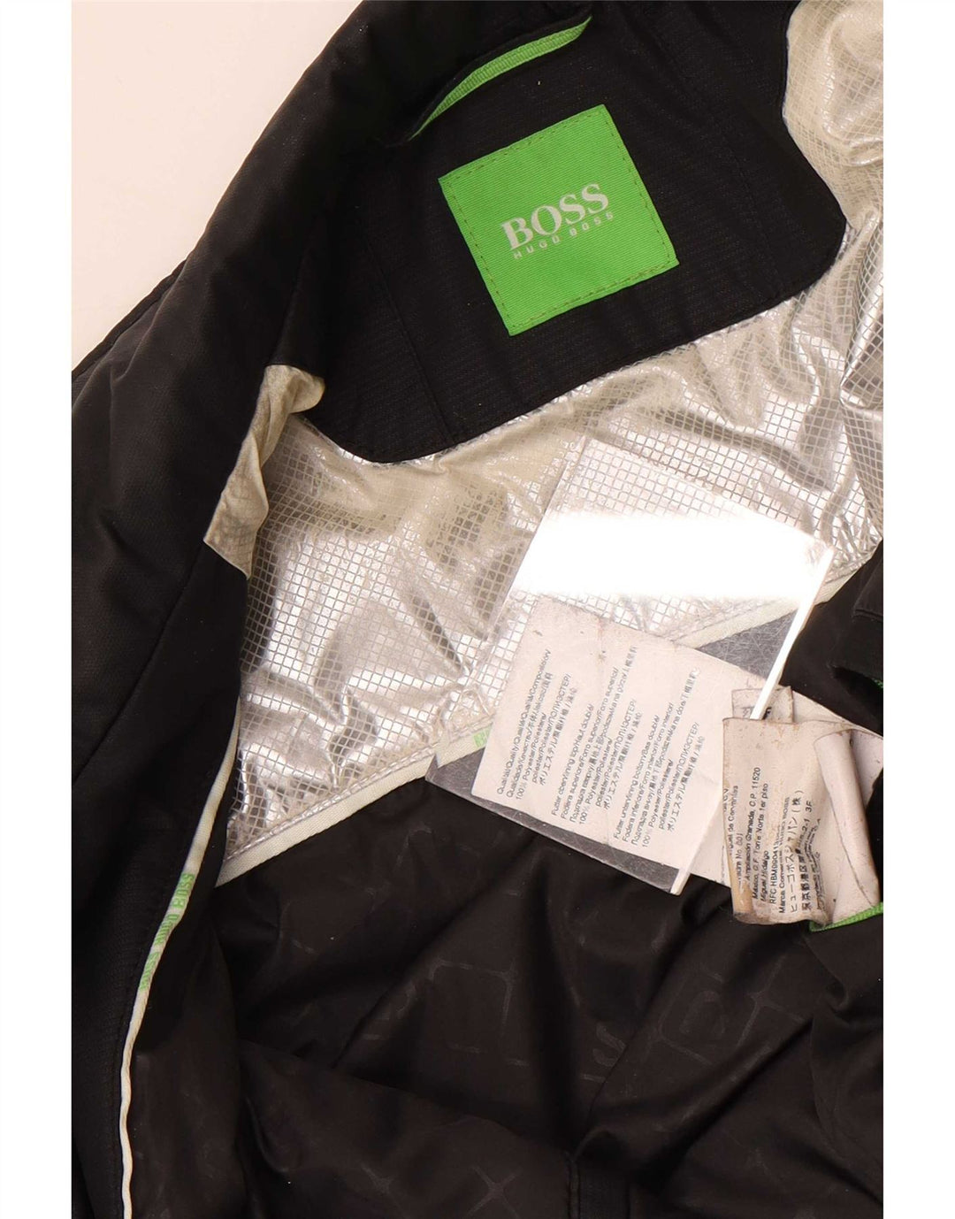 Hugo Boss Chaqueta Bomber para Hombre UK 38 Mediana Poliéster Negro