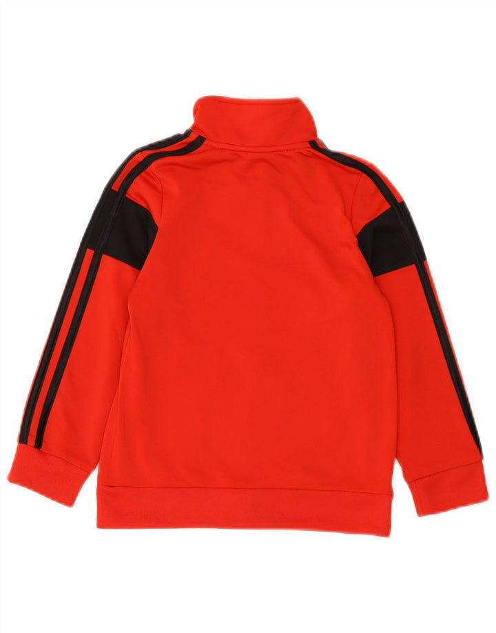 Adidas - Chaqueta de chándal para niño, 4-5 años, color rojo, poliéster