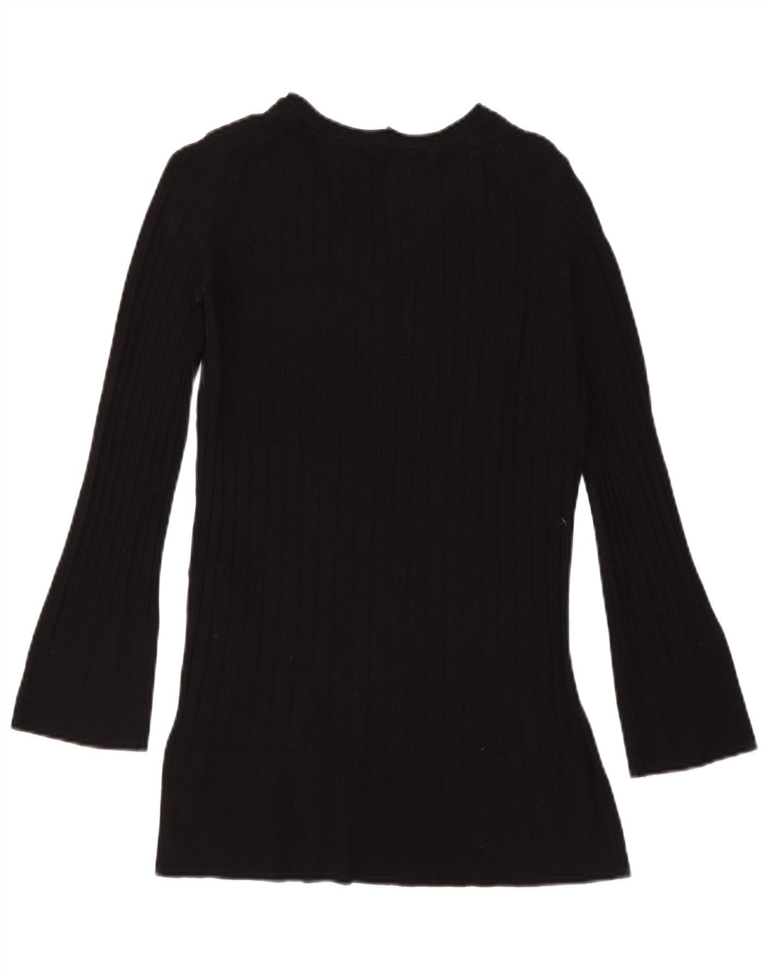 Marks & Spencer Suéter con Cuello en V para Mujer UK 8 Small Viscosa Negra
