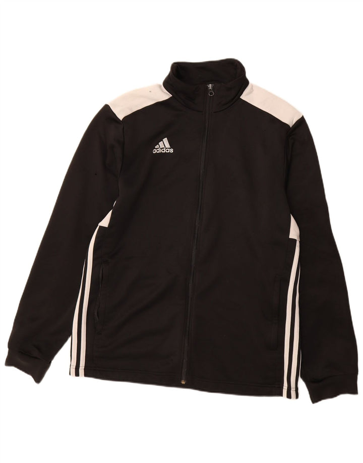 ADIDAS Hombre Chándal Top Chaqueta Grande Negro Colorblock Poliéster