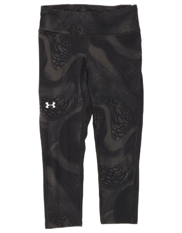 Under Armour Leggings capri de compresión para mujer UK 10 Small Black Geométrico