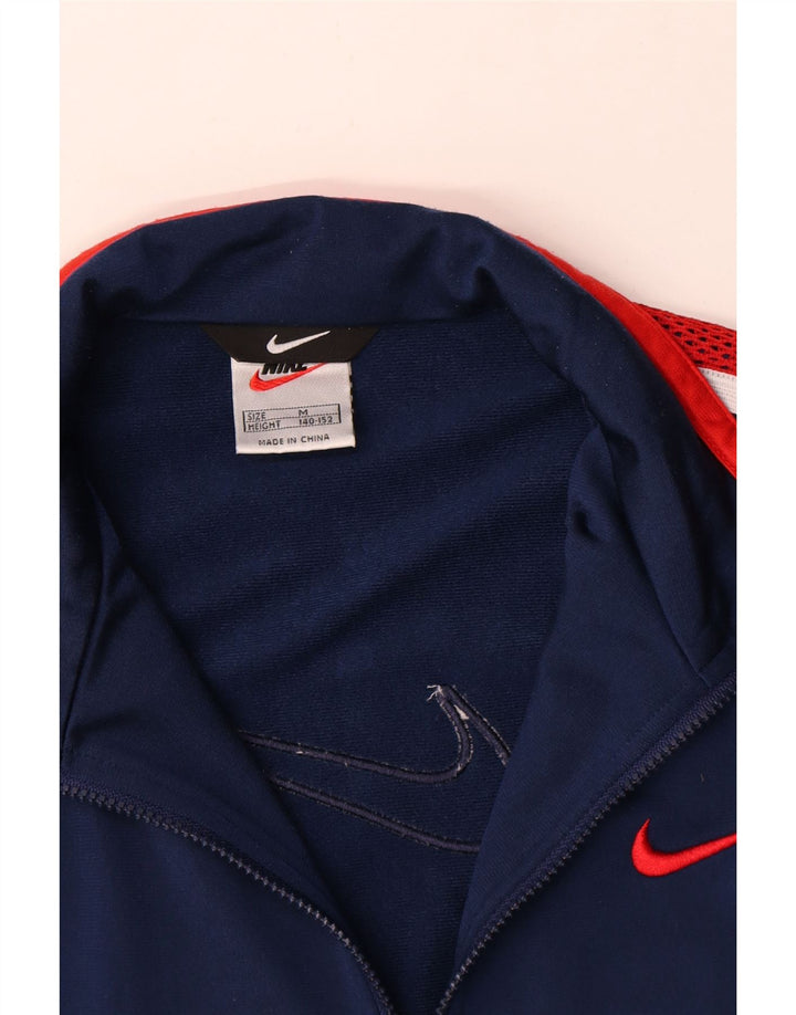 Nike - Chaqueta de chándal para niño, 10-11 años, tamaño mediano, azul marino, color block