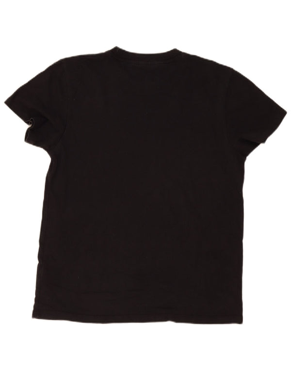 Adidas Camiseta gráfica para mujer Top UK 12 Medium Black Cotton