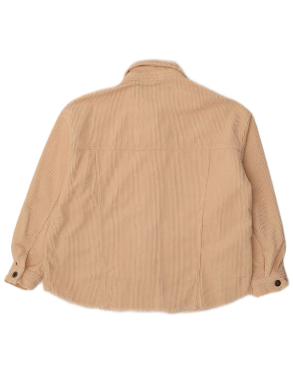 Zara Mujer Camisa De Pana Extragrande UK 6 XS Off White Cotton