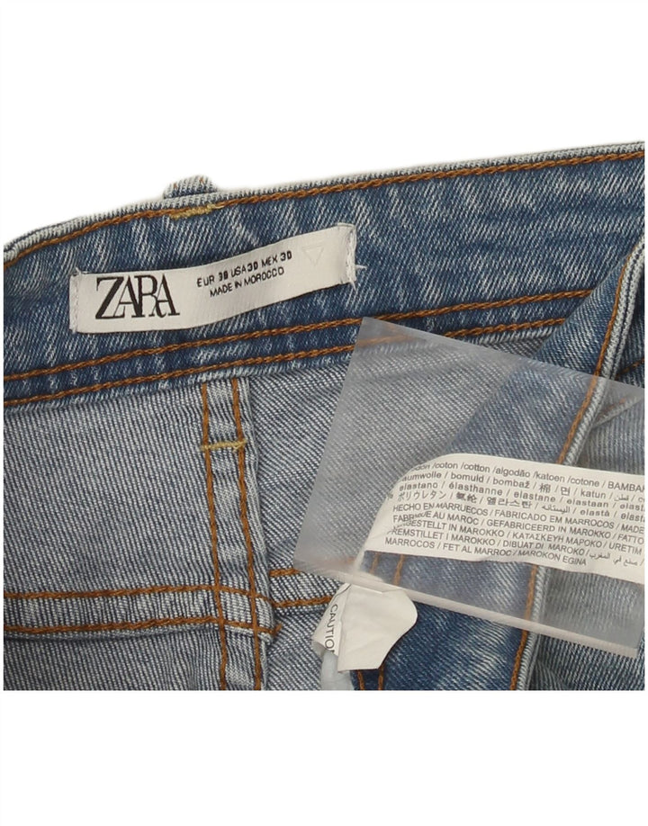 Zara Pantalones cortos de mezclilla para hombre EU 38 Small W30 Algodón azul