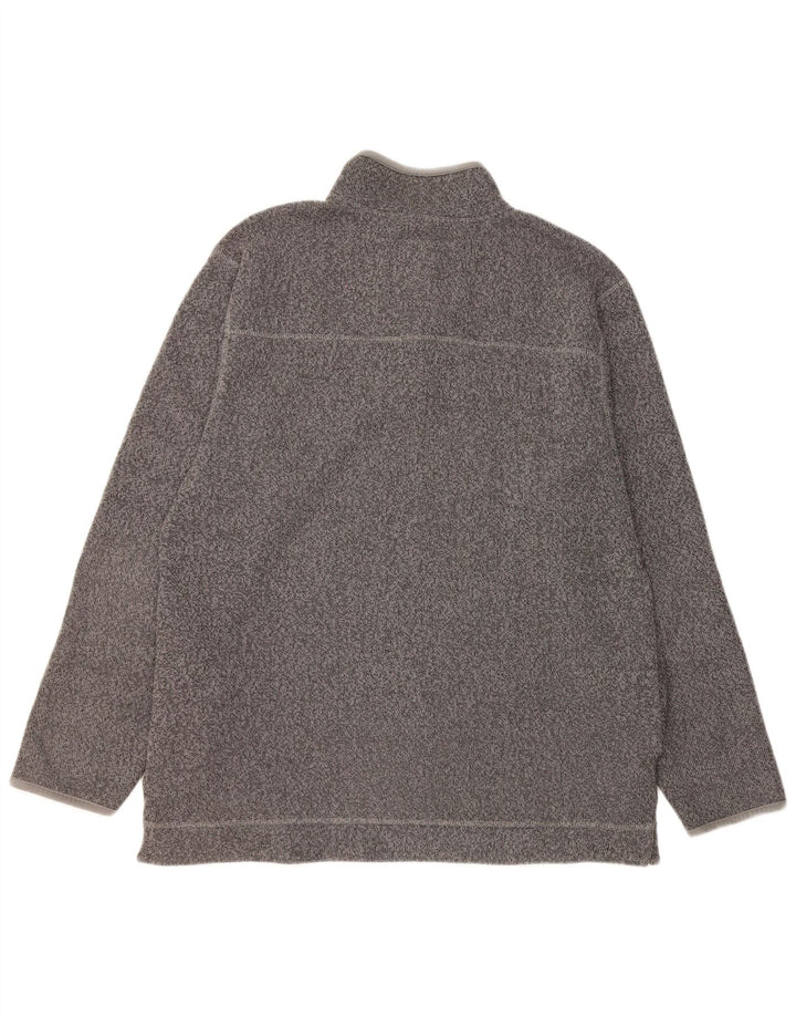 Weird Fish - Sudadera con cuello y cremallera para hombre, talla grande, poliéster moteado gris