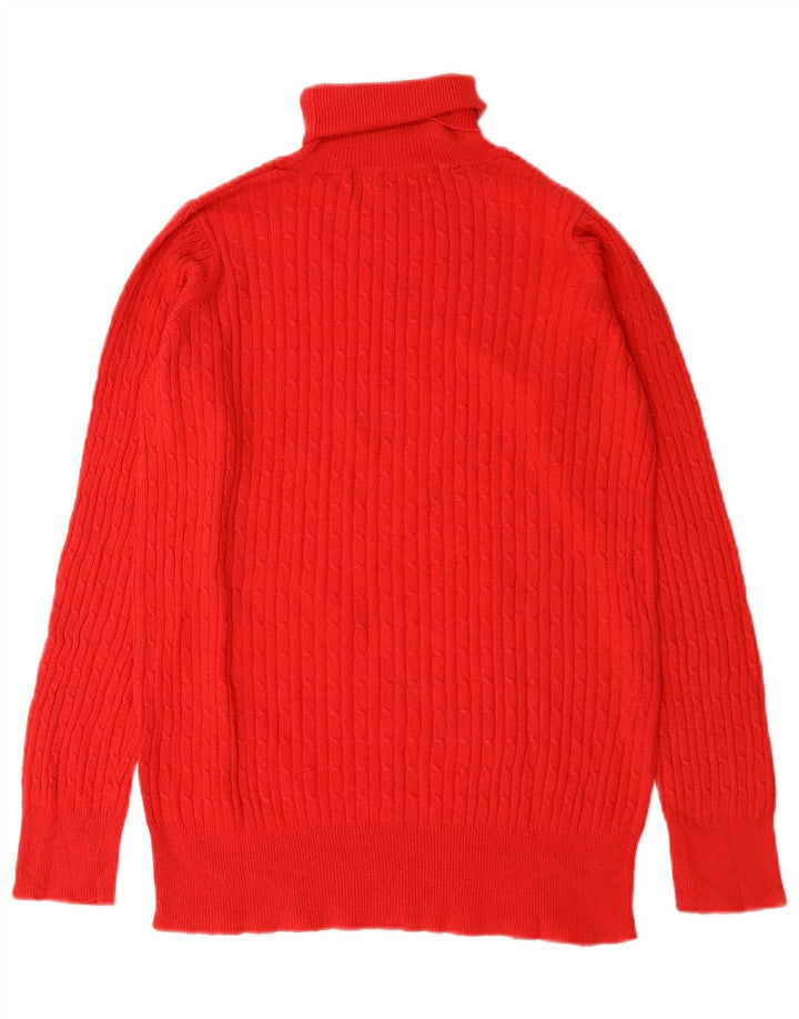 Zara - Jersey con cuello vuelto para mujer, talla 40, color rojo