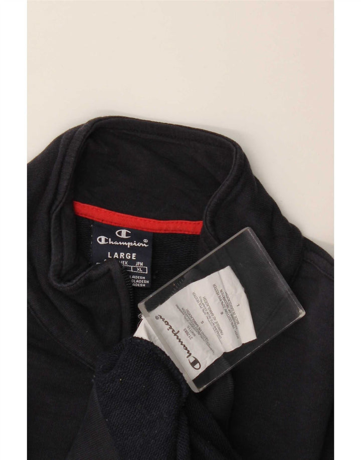 Champion Chaqueta de chándal para hombre, talla grande, algodón azul marino
