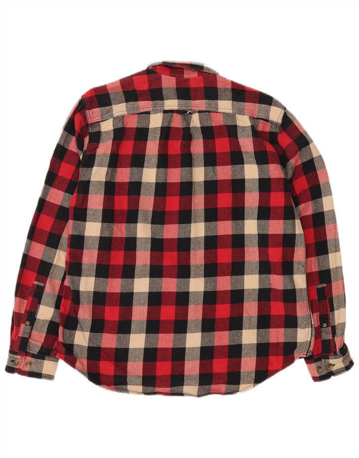 EDDIE BAUER Camisa de franela para hombre Algodón a cuadros rojos grandes