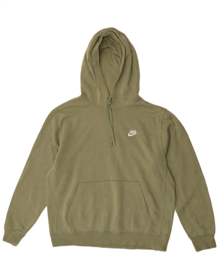 Nike - Sudadera con capucha para hombre, talla grande, color verde, algodón