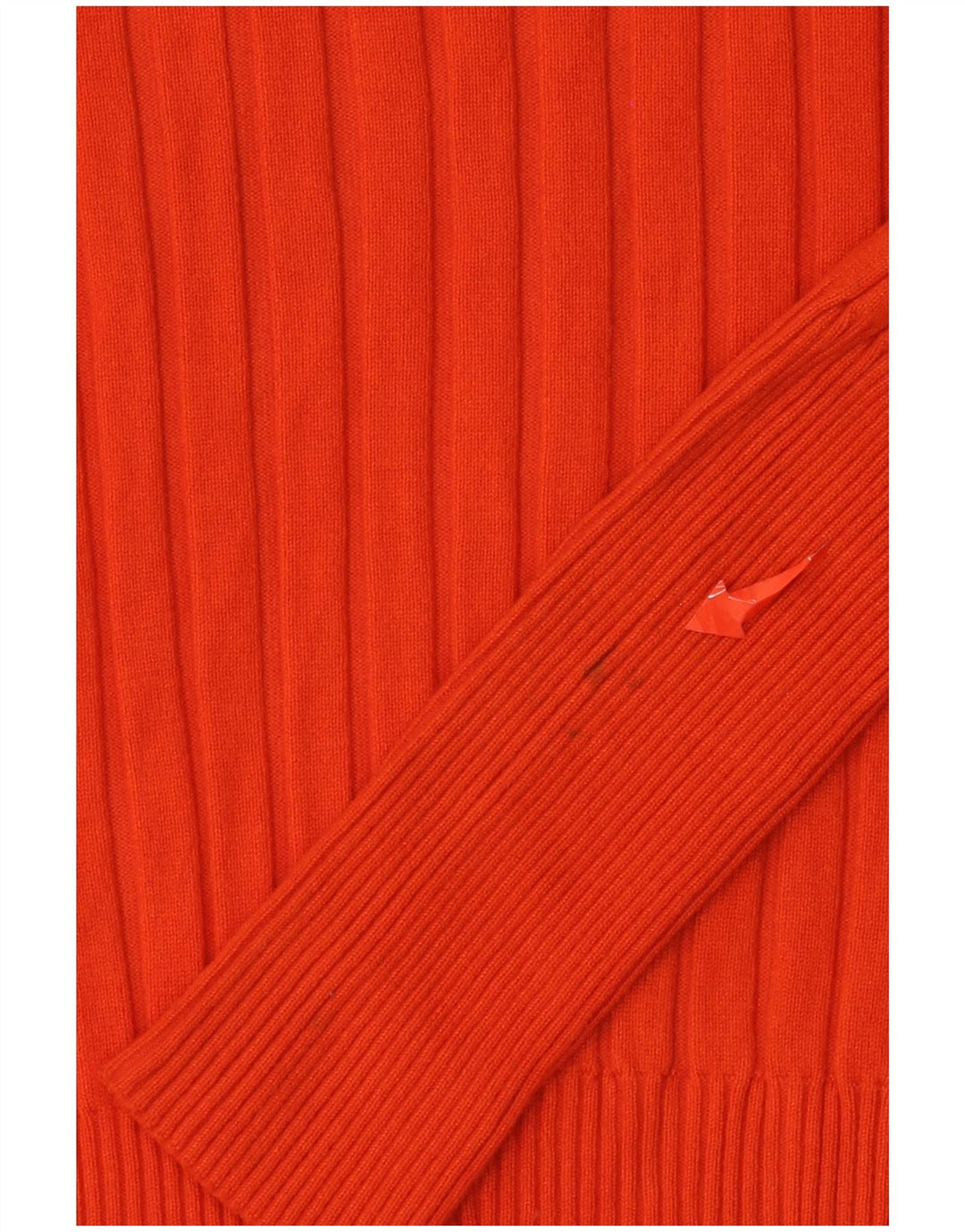 Zara Mujer Crop Roll Neck Jumper Sweater UK 12 Mediano Naranja