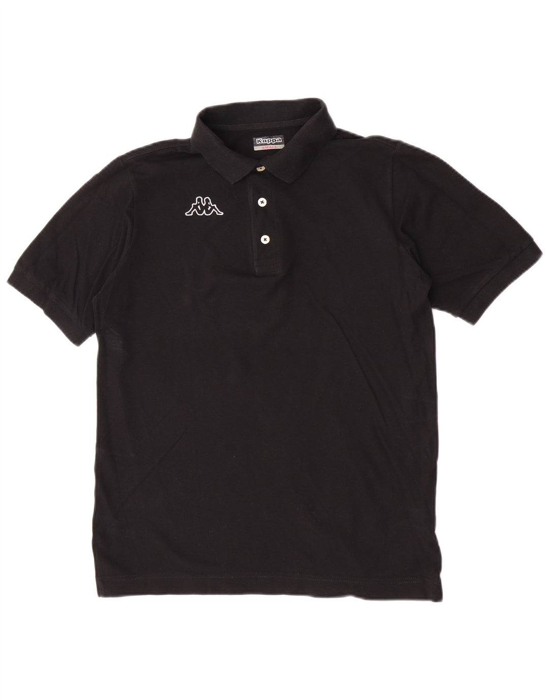 Kappa Polo Gráfico Para Hombre Pequeño Algodón Negro