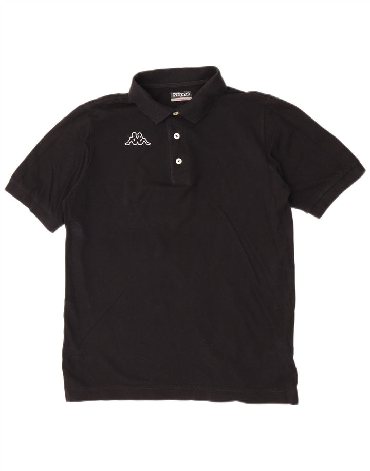 Kappa Polo Gráfico Para Hombre Pequeño Algodón Negro