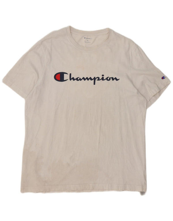 Champion Camiseta Gráfica Hombre Top XL Algodón Blanco