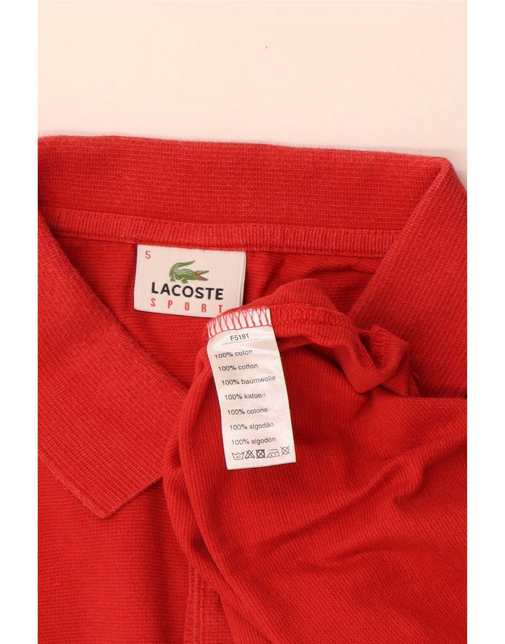 Polo Lacoste para hombre talla 5 grande algodón rojo