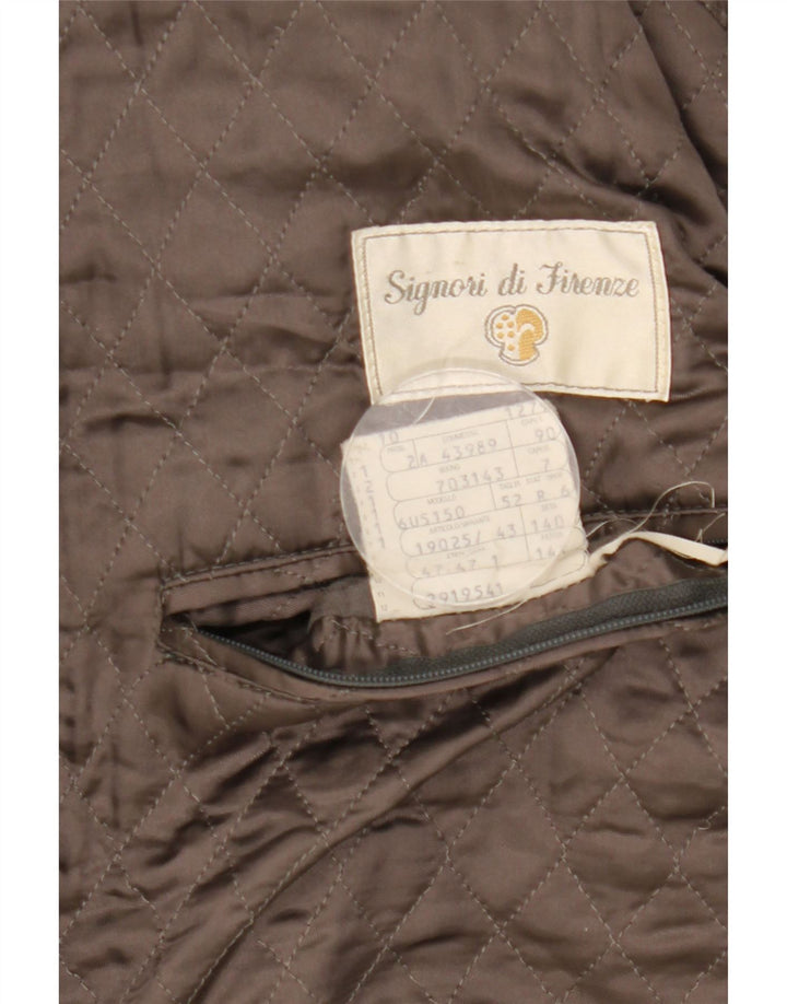 Vintage hombres con capucha Duffle Coat IT 52 XL Negro