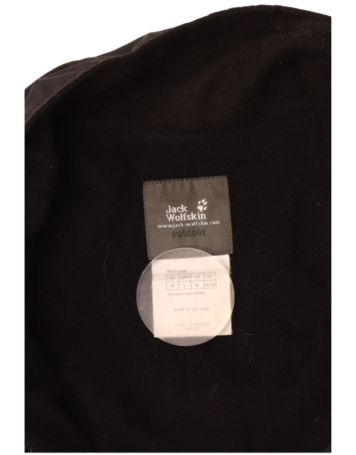 Jack Wolfskin Chaqueta cortavientos para hombre UK 36/38 Mediano Negro Poliéster