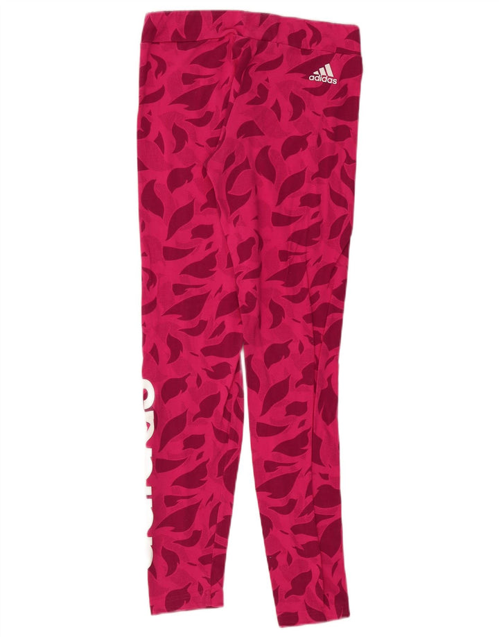 ADIDAS Leggings gráficos para niña 14-15 años Algodón floral rosa