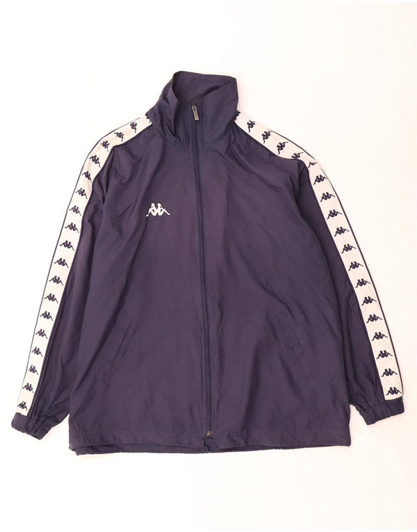 Kappa Chubasquero Hombre UK 42 XL Azul Marino Colorblock Poliéster