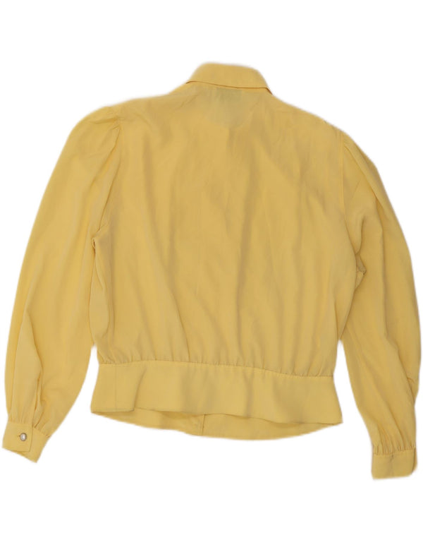 ICAM Blusa tipo camisa para mujer UK 46 Grande Poliéster amarillo