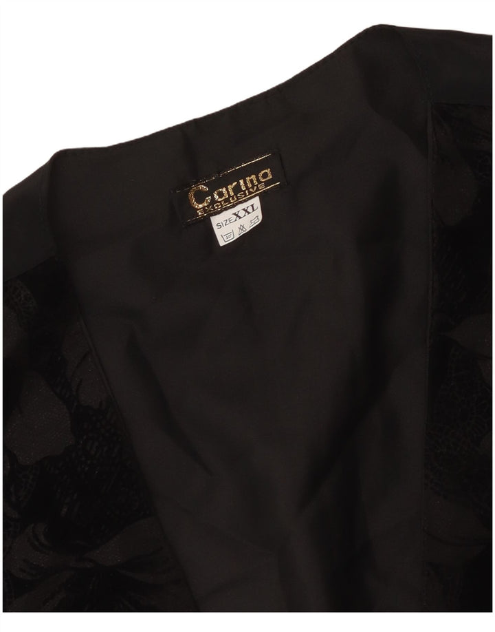 Chaleco CARINA para mujer UK 20 2XL Negro Floral