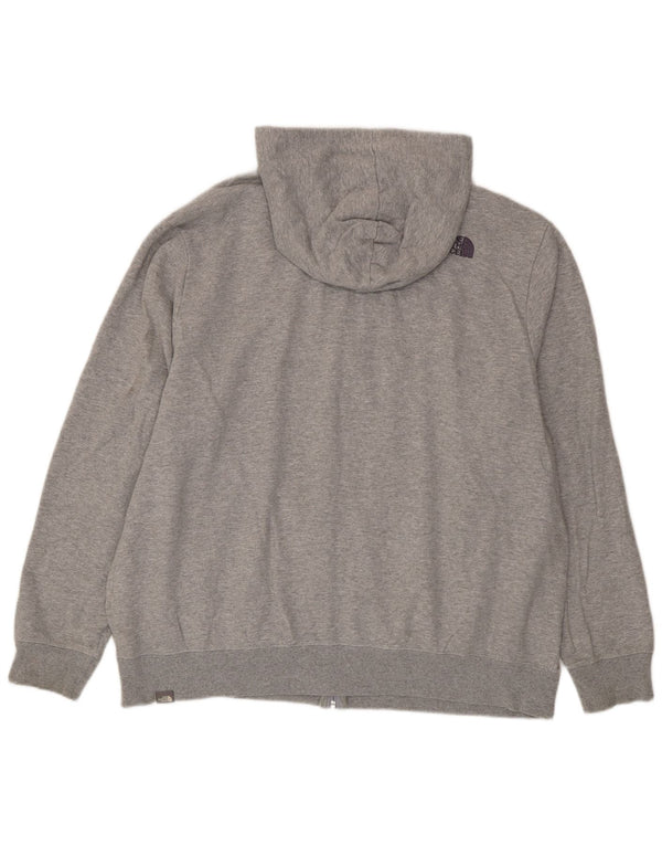 The North Face Sudadera con capucha y cremallera para hombre, talla 2XL, algodón gris