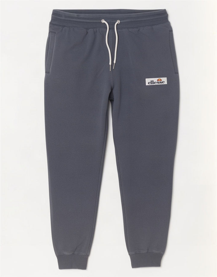 Ellesse Hombre Pantalones De Chándal Joggers XL Gris Algodón