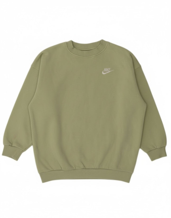 Nike Sudadera para niña Jumper 10-11 años Algodón Verde Medio