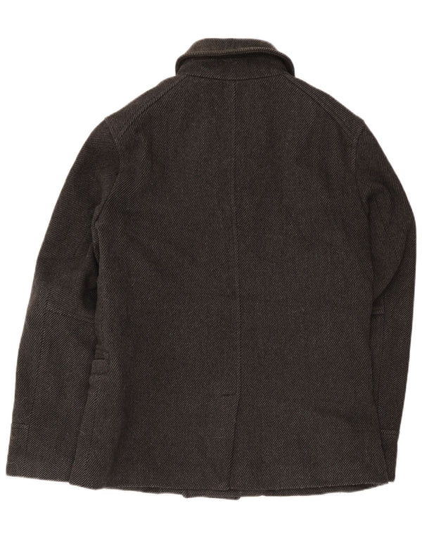 Superdry Chaquetón para hombre, talla 40, lana gris grande