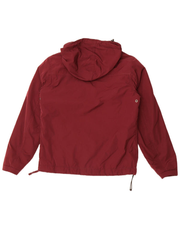 Napapijri Chaqueta anorak con capucha para hombre UK 36 Small Granate Poliéster