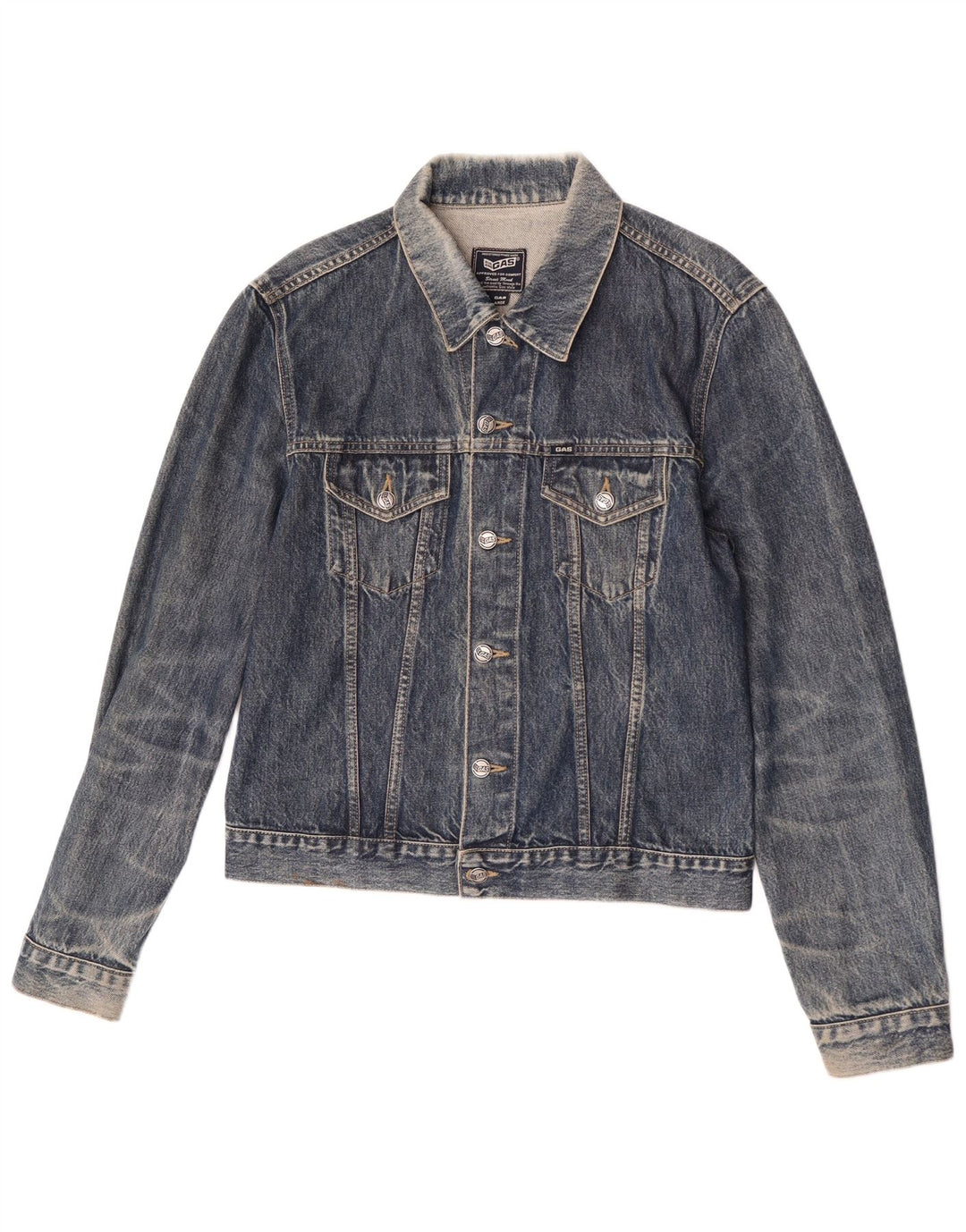 Gas Chaqueta vaquera para hombre UK 40 Grande Algodón azul