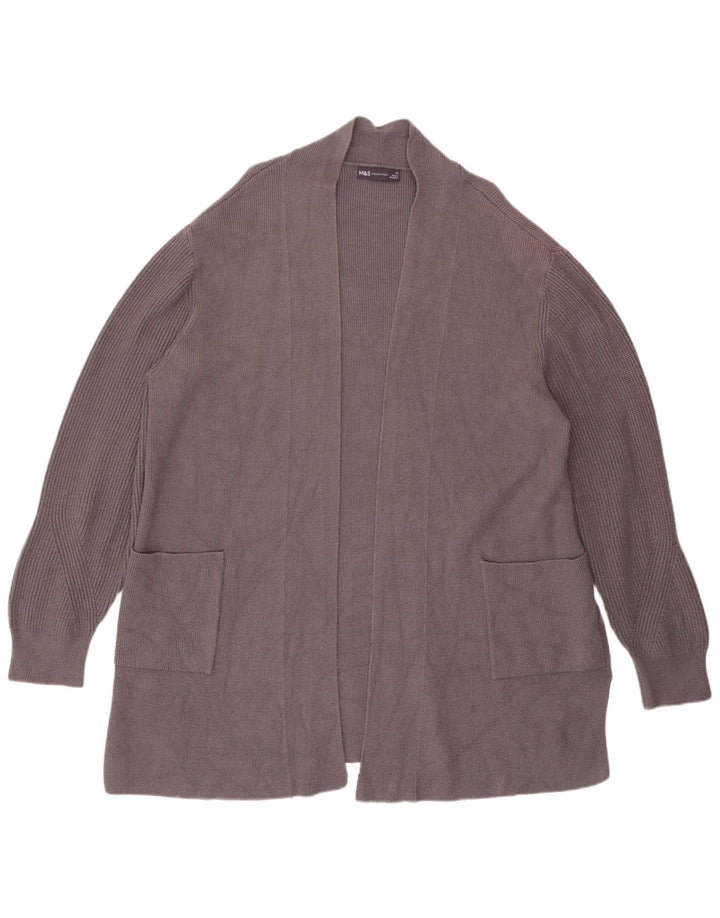 Marks & Spencer Suéter tipo cárdigan abierto para mujer UK 20 2XL Viscosa gris