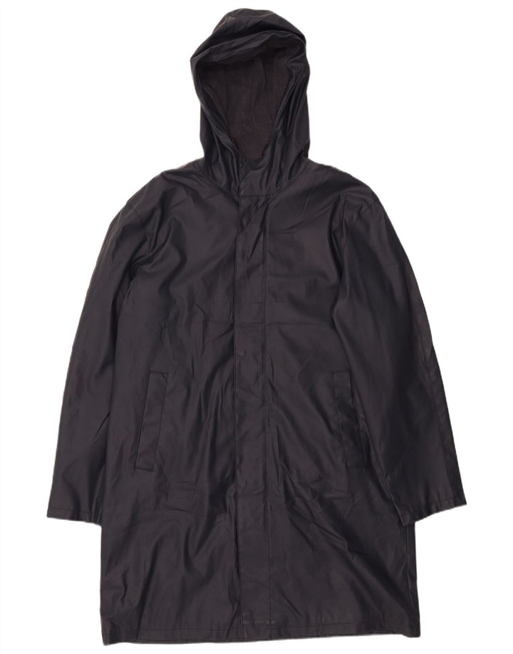 ZARA Abrigo cortavientos con capucha para hombre UK 40 Large Azul marino Poliéster