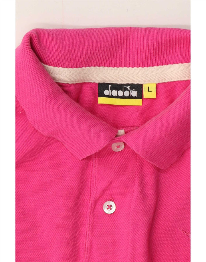 Polo Diadora Hombre Grande Rosa