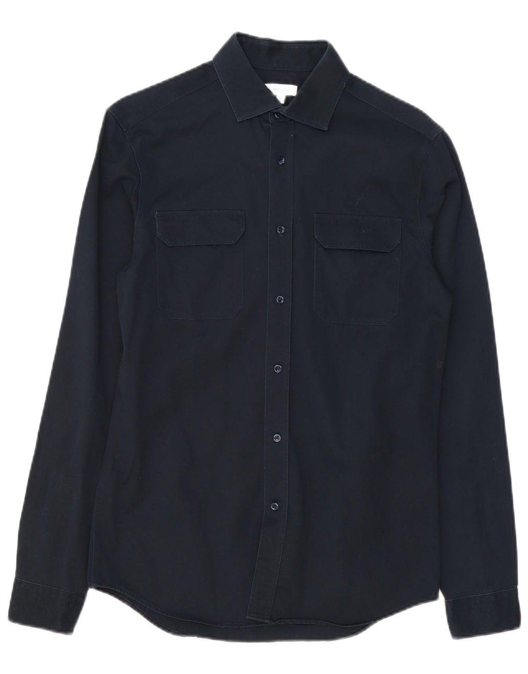 Camisa Reiss Hombre Small Azul Marino Algodón