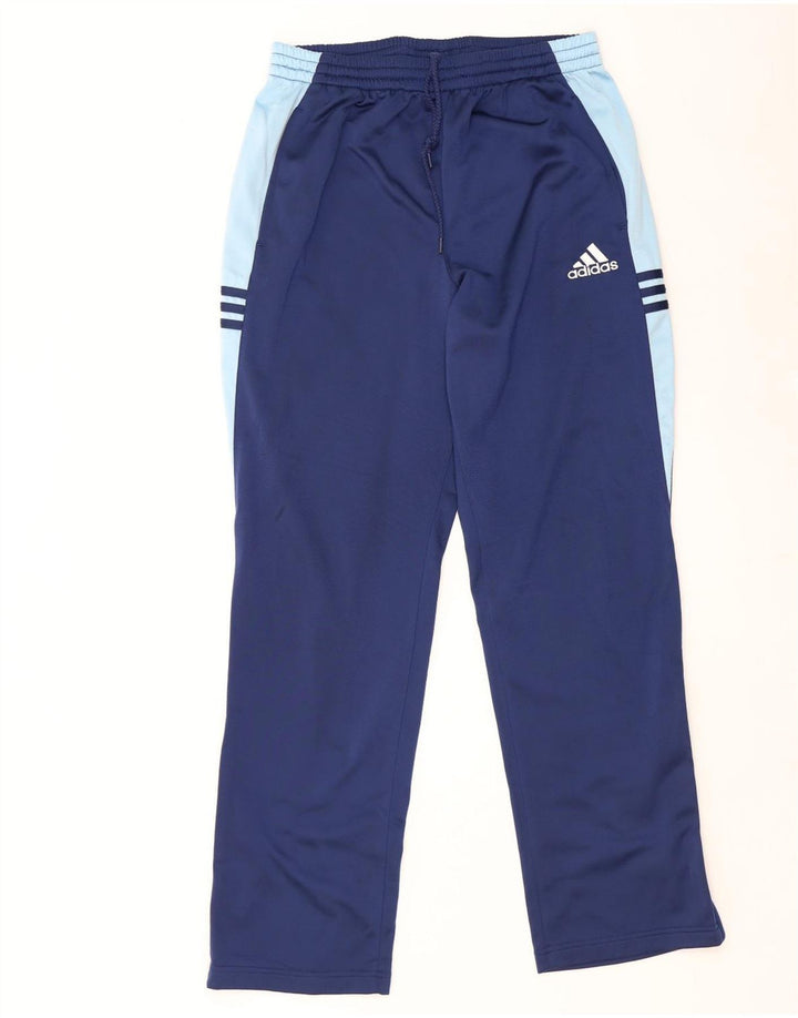 Adidas Pantalones de chándal para hombre UK 44/46 Large Azul marino Colorblock Algodón