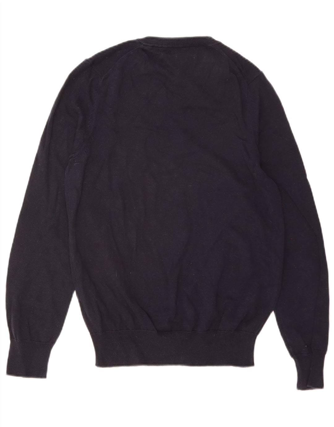 Marks & Spencer - Jersey con cuello en V para hombre, talla pequeña, algodón azul marino