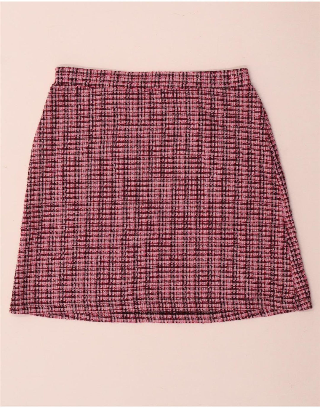 ZARA Mujer Trafaluc Minifalda Pequeña W26 Cuadros Rosa