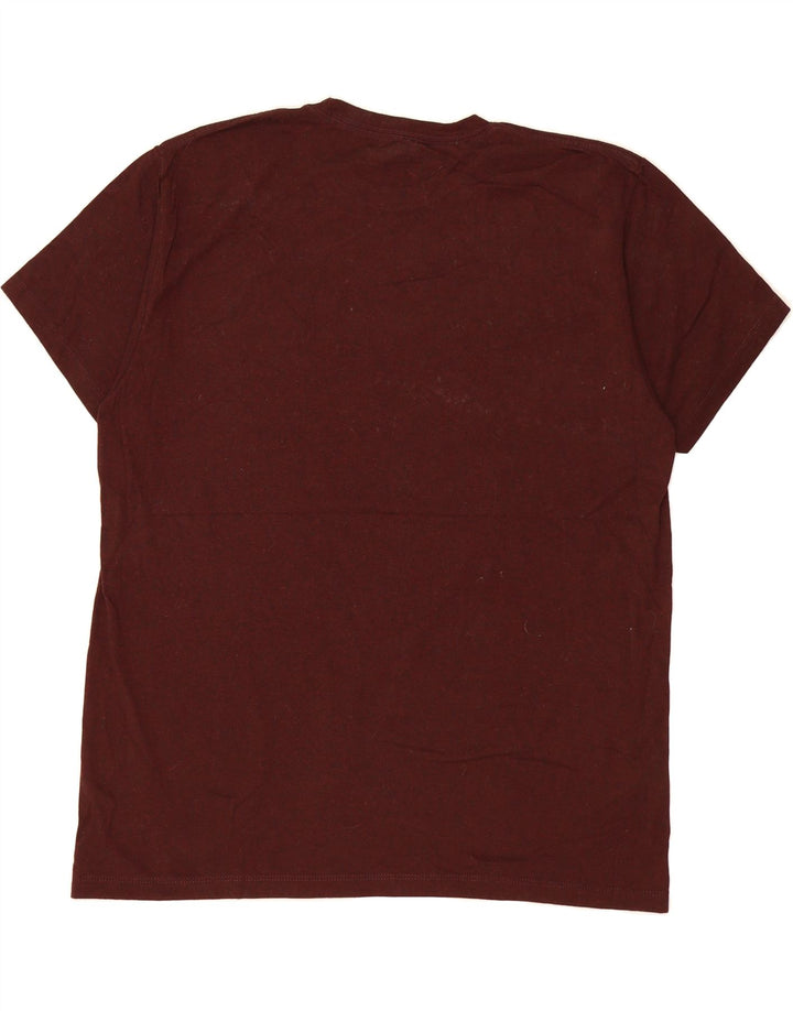 EDDIE BAUER Mens T-Shirt Top Large Maroon Cotton Vintage Eddie Bauer and Second-Hand Eddie Bauer from Messina Hembry 