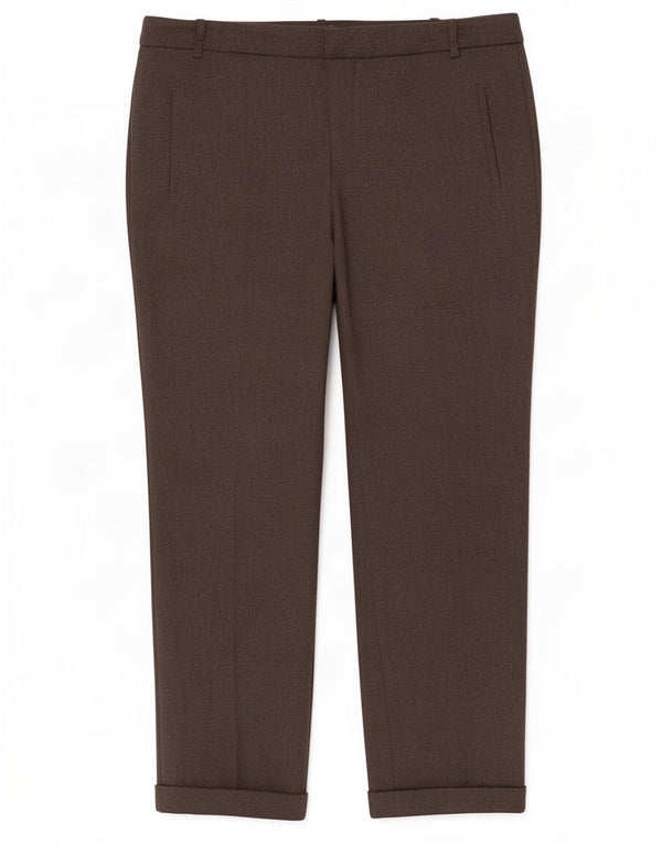 Zara Pantalón Chino Recto Mujer EU 44 XL W34 L28 Gris