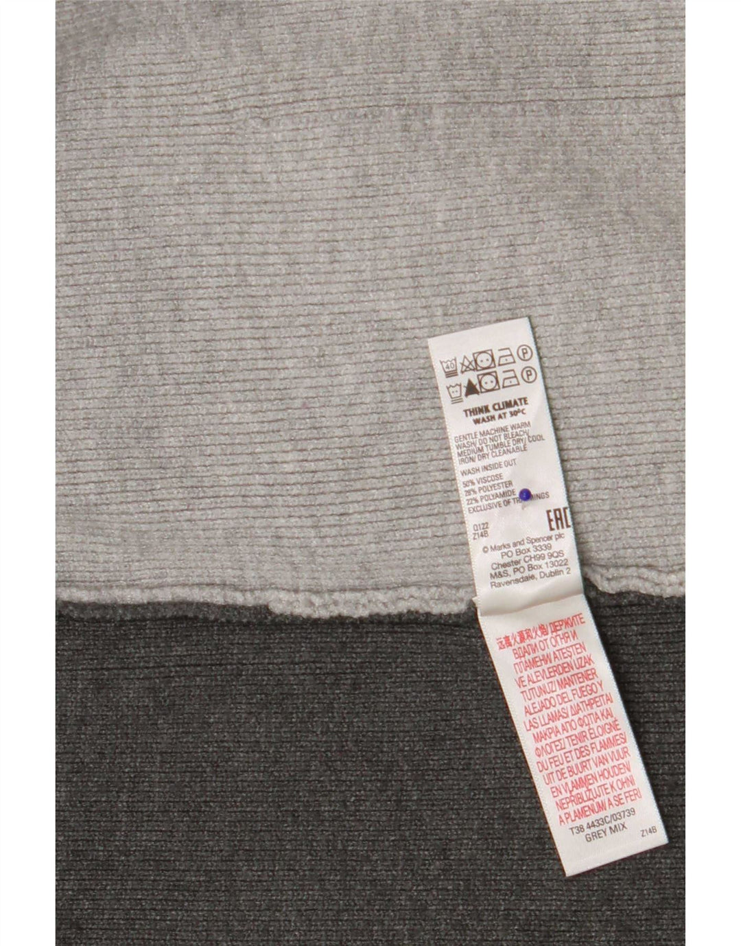 Marks & Spencer Suéter tipo cárdigan largo para mujer UK 10 Small Grey