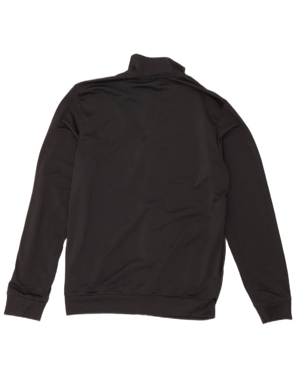 Adidas Mens Graphic Chándal Top Chaqueta UK 38/40 Mediano Negro Poliéster