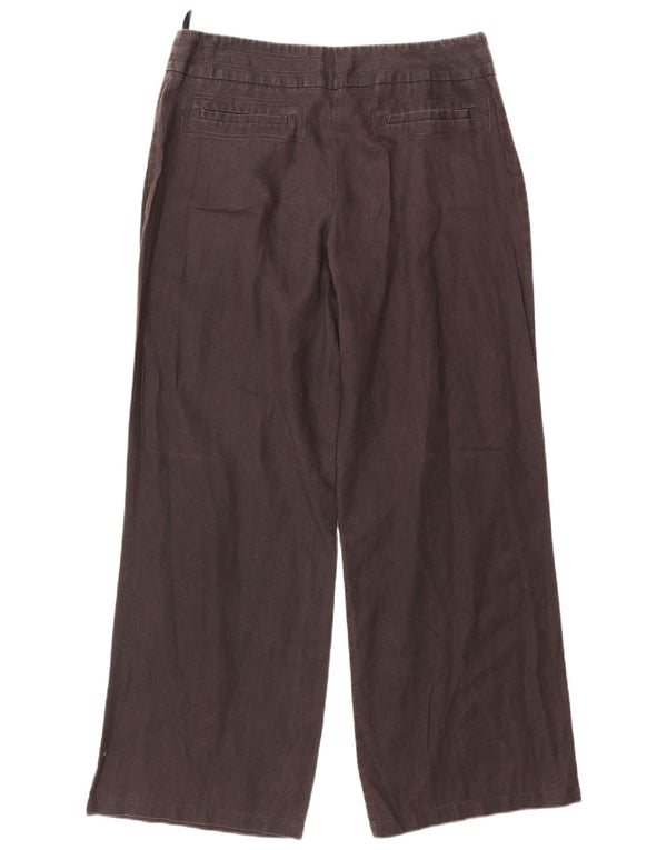 Marks & Spencer Pantalones chinos de pierna ancha para mujer UK 12 Medium W30 L30 Granate