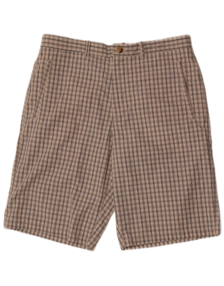 Marks & Spencer Pantalones cortos chinos para hombre W34 Algodón a cuadros beige grande